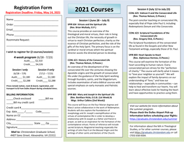 2021 Registration Form