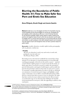 It's Time to Make Safer Sex Porn and Erotic Sex Education