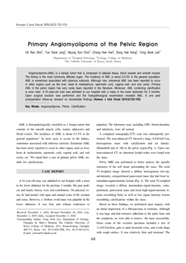 Primary Angiomyolipoma of the Pelvic Region