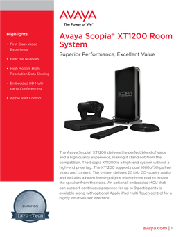 Scopia® XT1200 Room System