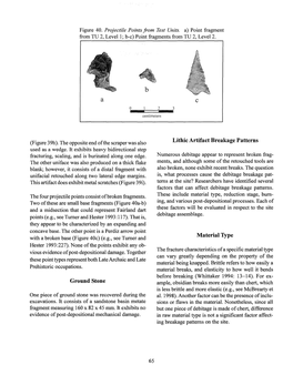 Ground Stone Lithic Artifact Breakage Patterns Material Type