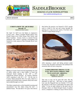 Saddlebrooke Hiking Club Newsletter