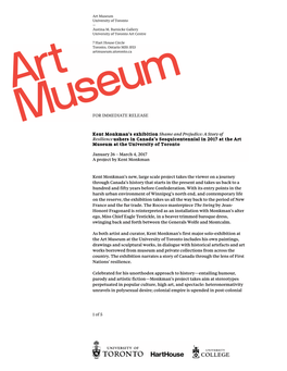 1 of 5 for IMMEDIATE RELEASE Kent Monkman's Exhibition Shame