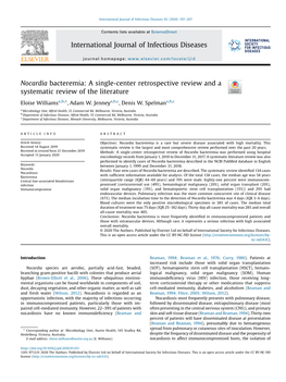 Nocardia Bacteremia: a Single-Center Retrospective Review and A