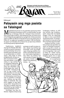 ANG Palayasin Ang Mga Pasista Sa Talaingod