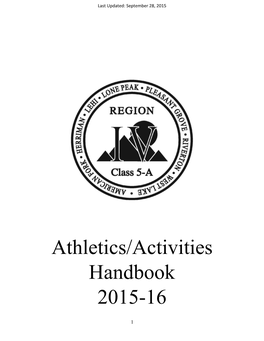 Athletics/Activities Handbookаа 201516