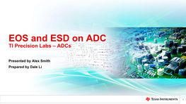 EOS and ESD on ADC TI Precision Labs – Adcs