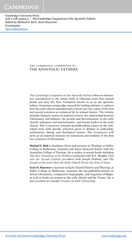 The Apostolic Fathers Edited by Michael F
