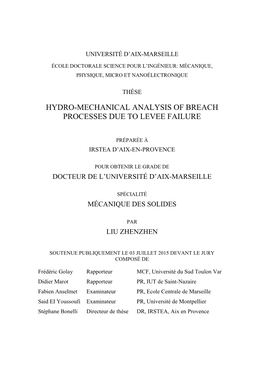 Hydro-Mechanical Analysis of Breach Processes Due to Levee Failure