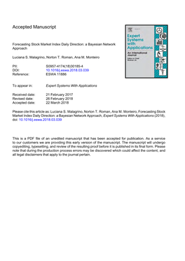 Forecasting Stock Market Index Daily Direction: a Bayesian Network Approach