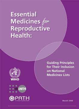 Essential Medicines Reproductive Health