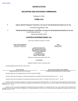 United States Securities and Exchange Commission Form