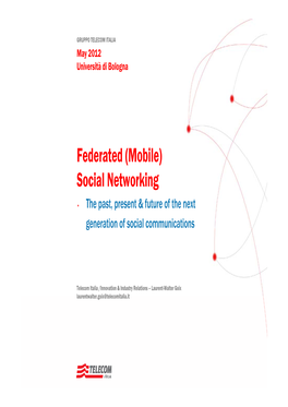 Federated (Mobile) Social Networking