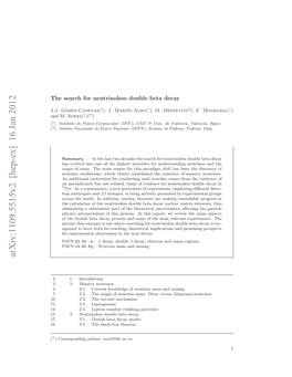 Arxiv:1109.5515V2 [Hep-Ex] 16 Jan 2012 83 18 53 Decay Beta Double Neutrinoless 3