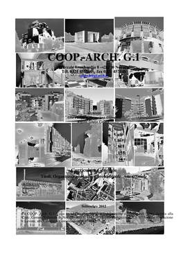 COOP. ARCH. G.1 Piazzale Lombardia 8 – 28100 Novara Tel