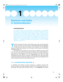 Electrons and Holes in Semiconductors