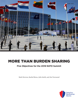 More Than Burden-Sharing. Five Objectives for the 2018 NATO Summit