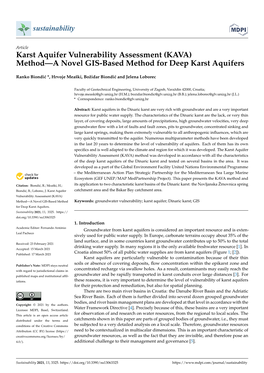 Karst Aquifer Vulnerability Assessment (KAVA) Method—A Novel GIS-Based Method for Deep Karst Aquifers