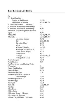 East Lothian Life Index