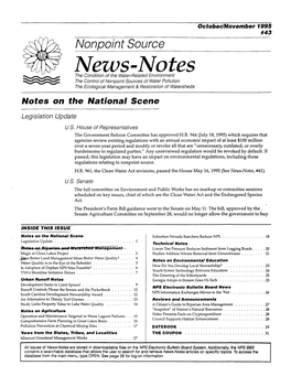 Nonpoint Source News-Notes, Issue 43, October/November 1995