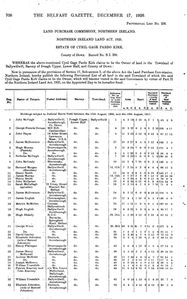708 the Belfast Gazette, December 17, 1926