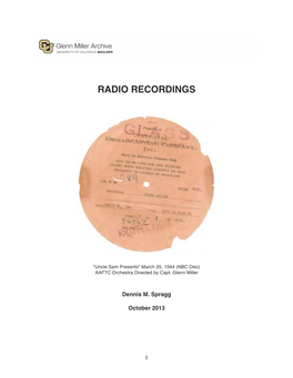 Radio Recordings
