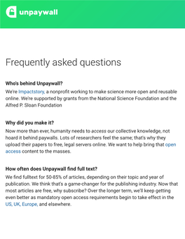 Frequently Asked Questions (FAQ)