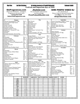 Sindhi Calendar for 2020