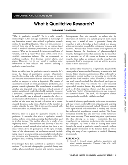 What Is Qualitative Research?