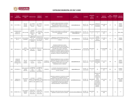 Catálogo Municipal De Osc´S 2020