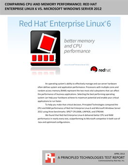 Red Hat Enterprise Linux 6 Vs. Microsoft Windows Server 2012