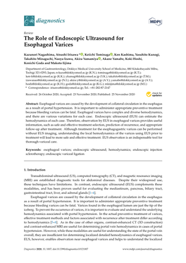 The Role of Endoscopic Ultrasound for Esophageal Varices