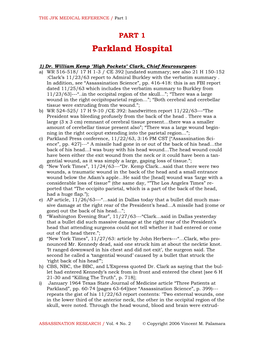 The JFK Assassination Medical Reference