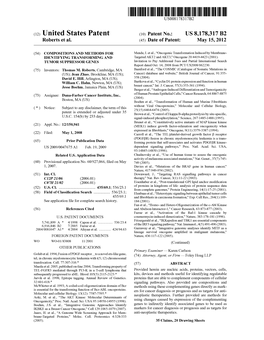 (12) United States Patent (10) Patent No.: US 8,178,317 B2 Roberts Et Al