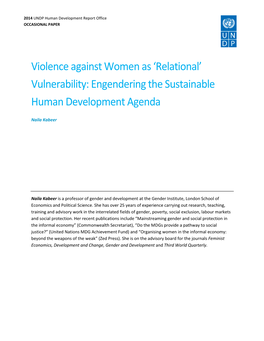 Violence Against Women As 'Relational' Vulnerability