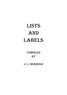 Lists and Labels