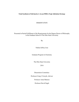 Total Synthesis of Salvinorin a Via an IMDA-Tsuji Allylation Strategy