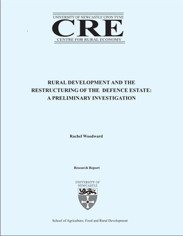 Rural Development and the Restructuring of the Defence Estate: a Preliminary Investigation