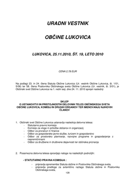 Uradni Vestnik Občine Lukovica