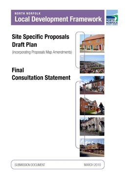 Site Specific Proposals Draft Plan: Final Consultation Statement