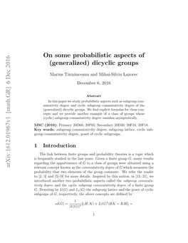 On Some Probabilistic Aspects of (Generalized) Dicyclic Groups