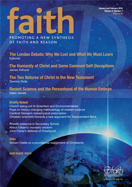 The London Debate: Why We Lost and What We Must Learn the Defence of the Priesthood Against Luther: the Prologue St John Fisher