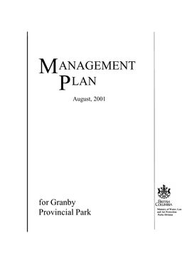 Granby Management Plan Final