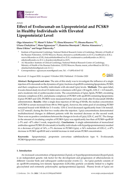 Effect of Evolocumab on Lipoprotein(A)