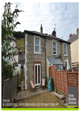 50 Leeson Road, Upper Bonchurch, Isle of Wight, Po38 1Py