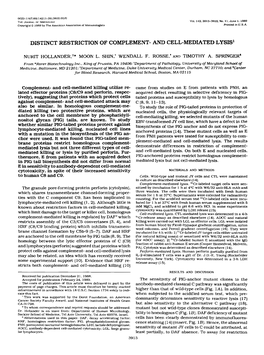 And Cell-Mediated Lysis