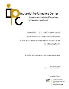 Institutional Capacity and Strategic Adaptation in Less Favored Regions