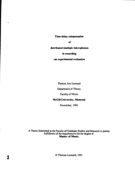 Time Delay Compensation of Distributed Multiple Microphones In