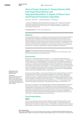 Neck of Femur Fracture in Young Patients with End-Stage Renal Disease and Hyperparathyroidism: a Report of Three Cases and Proposed Treatment Algorithm