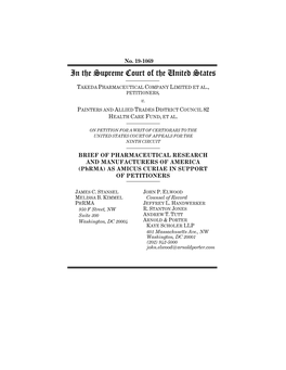 Phrma) AS AMICUS CURIAE in SUPPORT of PETITIONERS